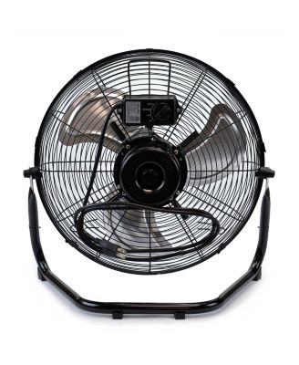 18" Industrial Floor Fan, 3 Speeds, 4012 CFM, Tilt Adjustable, Metal Build, Rotary Switch – For Garage, Gym, Home, Workshop