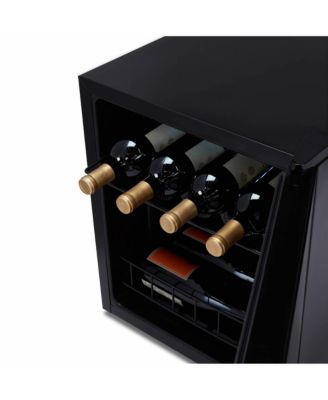 Shadow Series Wine Cooler Refrigerator 16 Bottle, Freestanding Mirrored Wine Fridge with Double-Layer Tempered Glass Door & Compressor Cooling for Reds, Whites, and Sparkling Wine, 39f-65f Digital Temperature Control