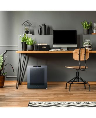 Shadow Series Wine Cooler Refrigerator 16 Bottle, Freestanding Mirrored Wine Fridge with Double-Layer Tempered Glass Door & Compressor Cooling for Reds, Whites, and Sparkling Wine, 39f-65f Digital Temperature Control