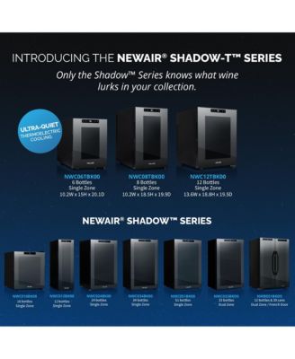 Shadow-T Series Wine Cooler Refrigerator, 6 Bottle Countertop Mirrored Compact Wine Cellar with Triple-Layer Tempered Glass Door, Vibration-Free & Ultra-Quiet Thermoelectric Cooling for Reds, Whites, and Sparkling Wine, Mini Wine Fridge