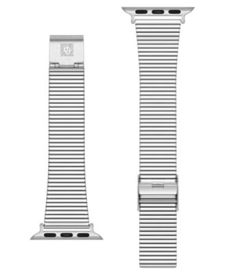 Women's Silver-Tone Stainless Steel Ribbed Bracelet designed for Apple Watch&reg; 42mm (Series 10) & 38/40/41mm