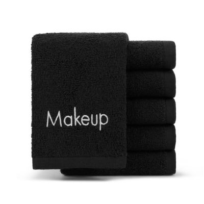 Embroidered Makeup Remover Towels (Pack of 6) , 13x13 in., Color Options, 100% Cotton Washcloths