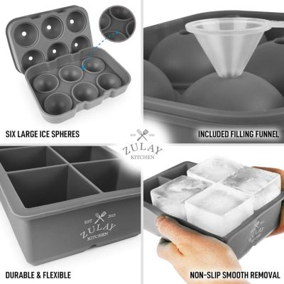 Silicone Ice Cube Tray Set of 2 with Lids