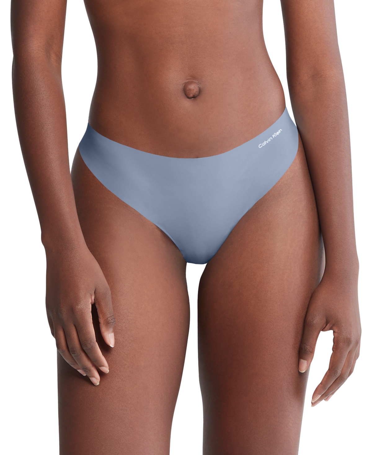 Calvin Klein Women's Invisibles Thong Underwear D3428 In Flint Stone