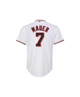 Buy MLB Men's Minnesota Twins Joe Mauer Grey Short Sleeve 6 Button