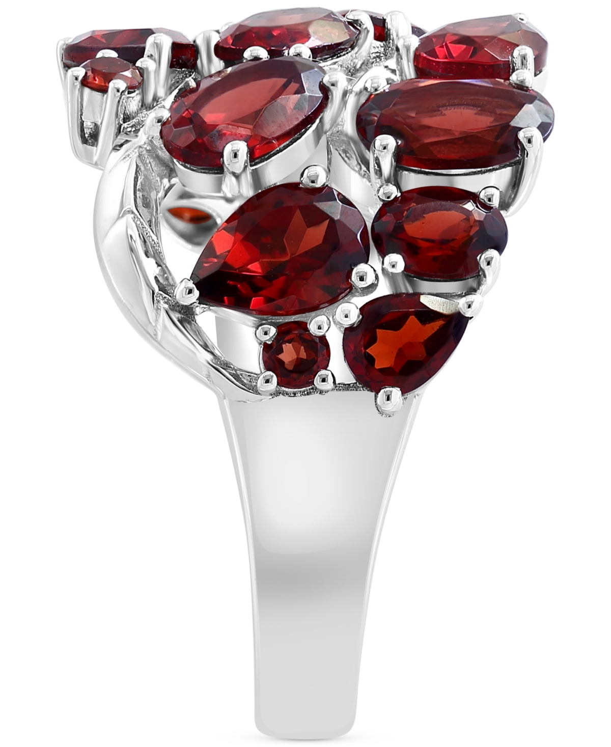 EffyMixed Cut Cluster Ring (5-1/2 ct. t.w.) in Sterling Silver (Also in Amethyst) - Garnet