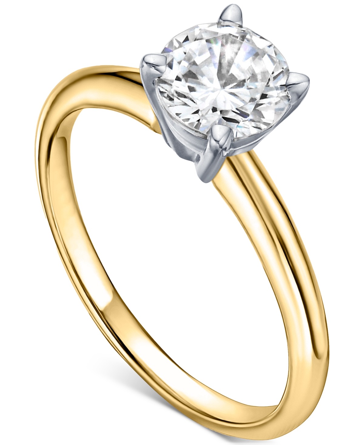 Igi Certified Diamond Solitaire Engagement Ring (1 ct. t.w.) - 18k Gold