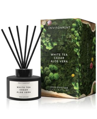 ENVIRONMENT - White Tea, Cedar & Aloe Vera Diffuser (Inspired by 5-Star Luxury Hotels), 6.7 oz.