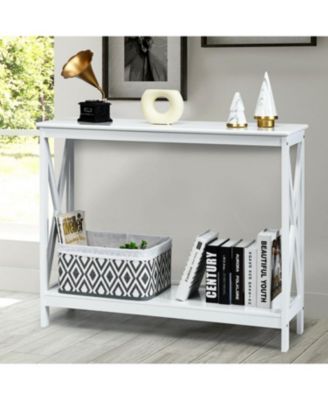 2-Tier Console X-Design Sofa Side Accent Table