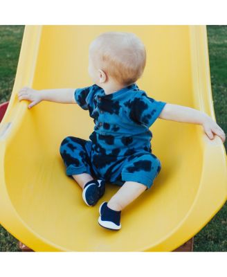 Infant Boy Girl First Walk Sock Shoes Flat Navy