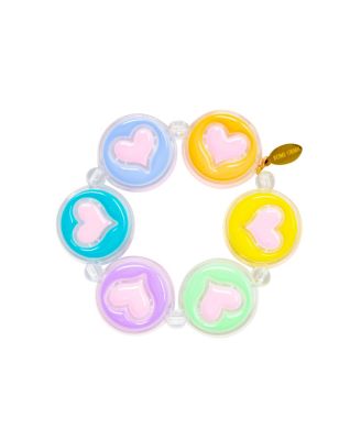Girls Jumbo Hearts & Smiles Colorful Bracelet Set