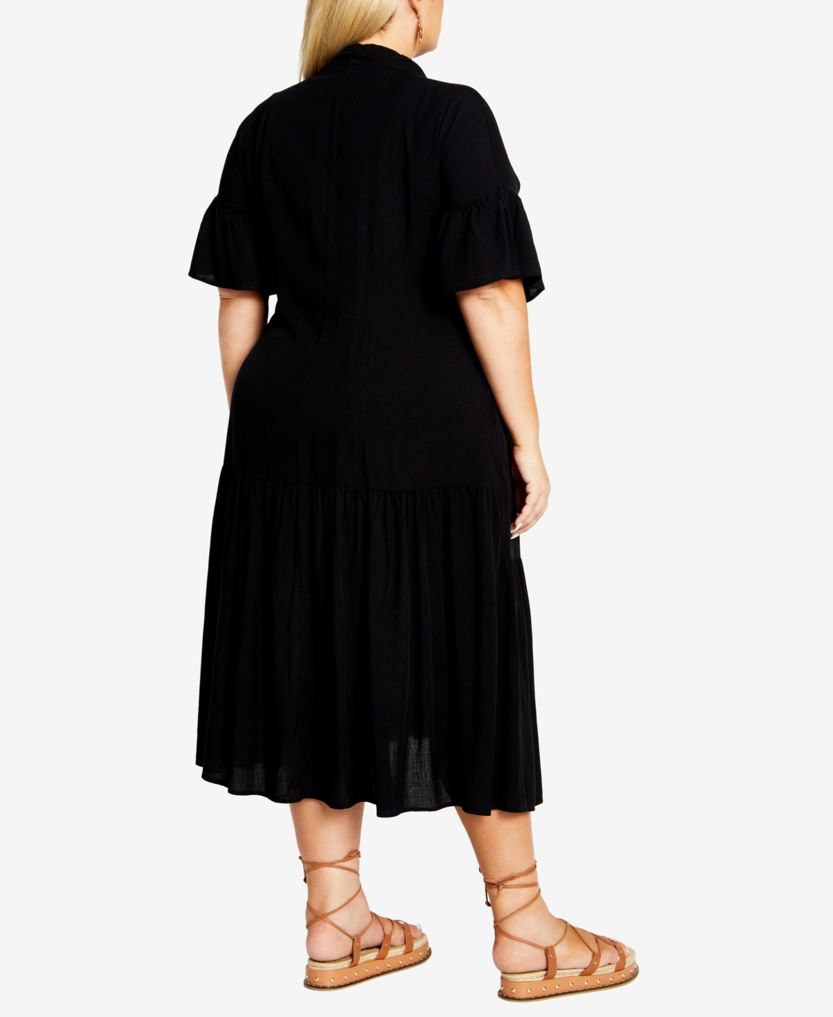 Shop Avenue Plus Size Kaitlyn Maxi Dress In Black