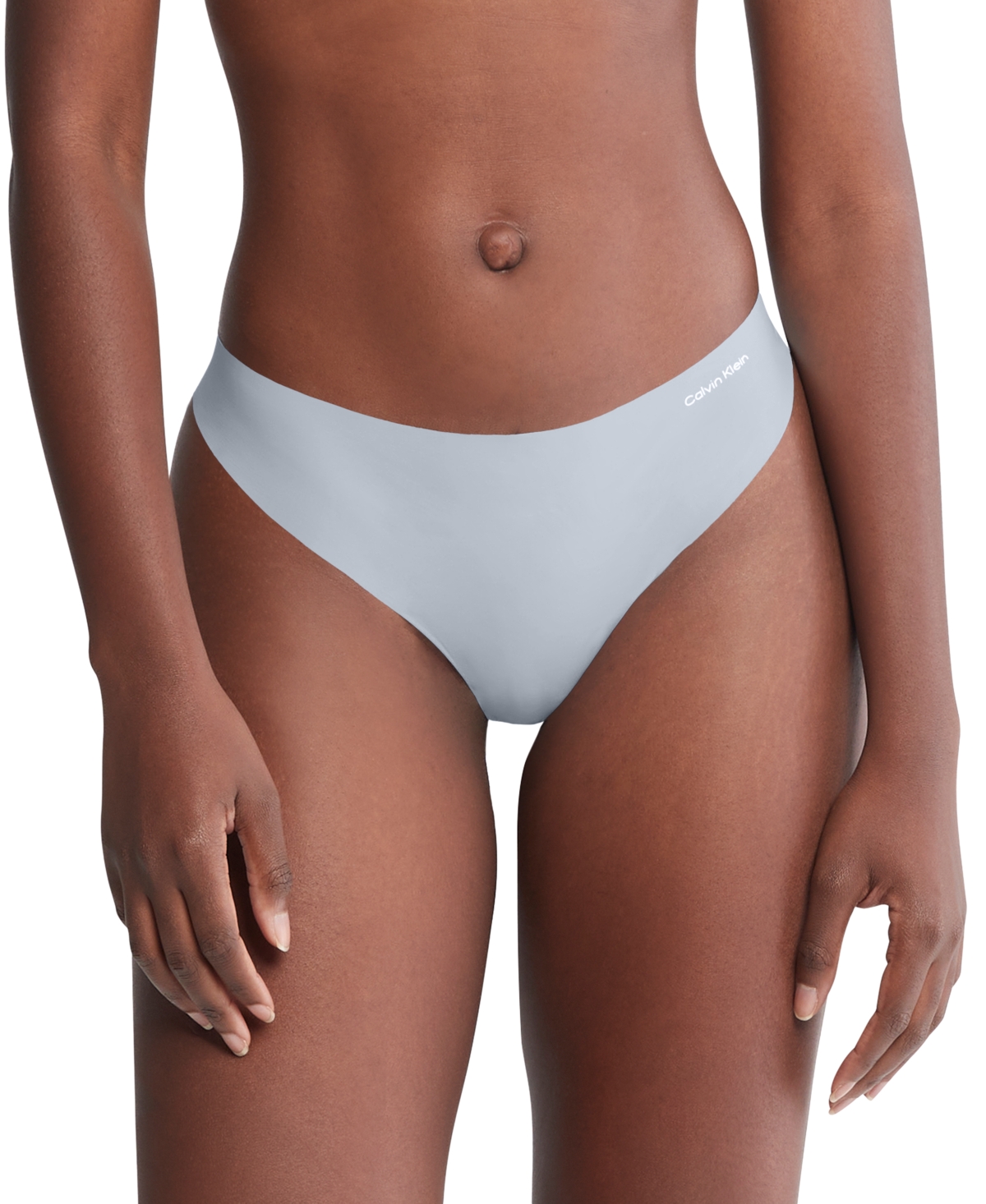 Calvin Klein Women's Invisibles Thong Underwear D3428 In Cloud Grey