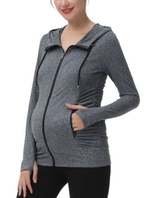 Maternity Essential Ruched Hooded Active Jacket