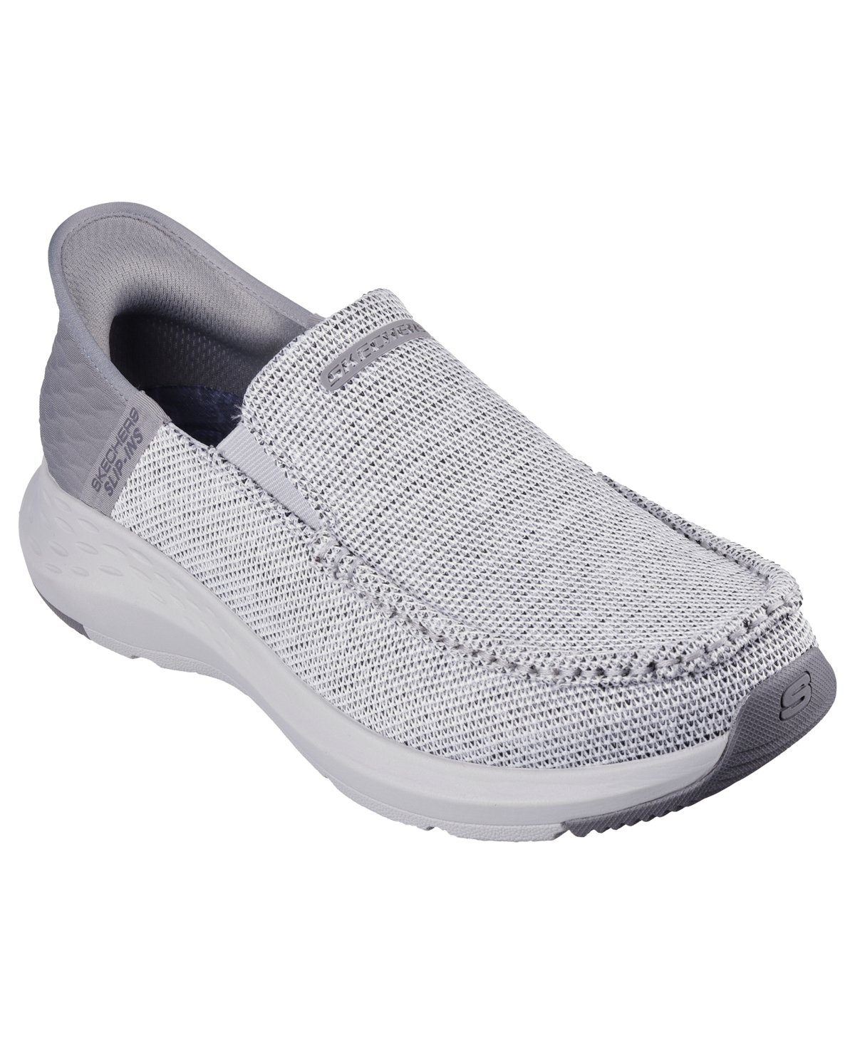 Men's Slip-ins Relaxed Fit: Parson - Mox Slip-On Moc Toe Casual Sneakers from Finish Line - Light Grey