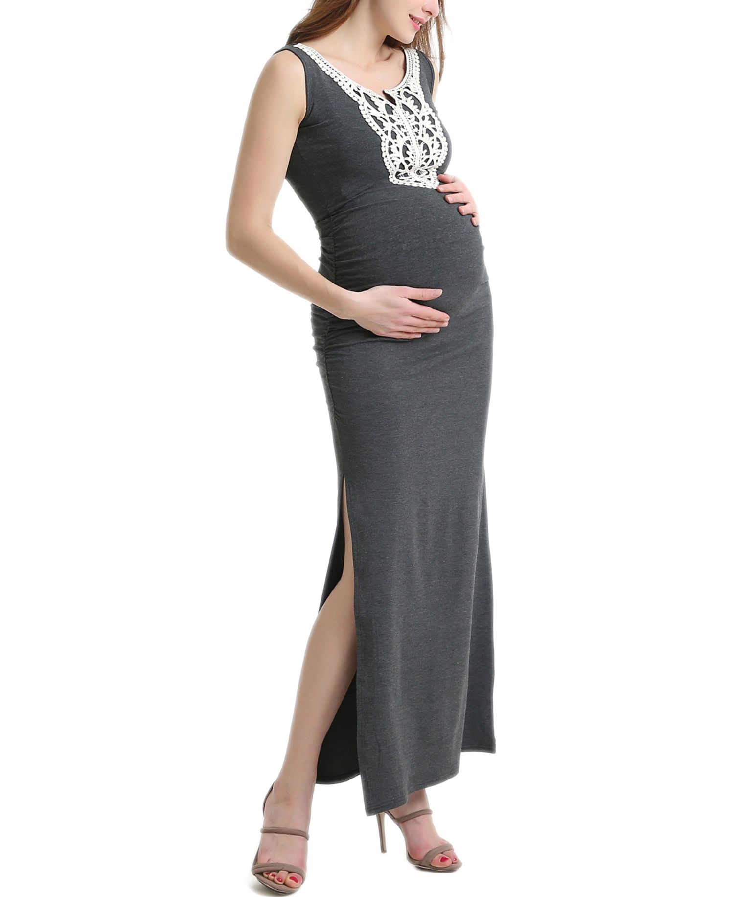 Women's Bethany Lace Trim Maxi Dress