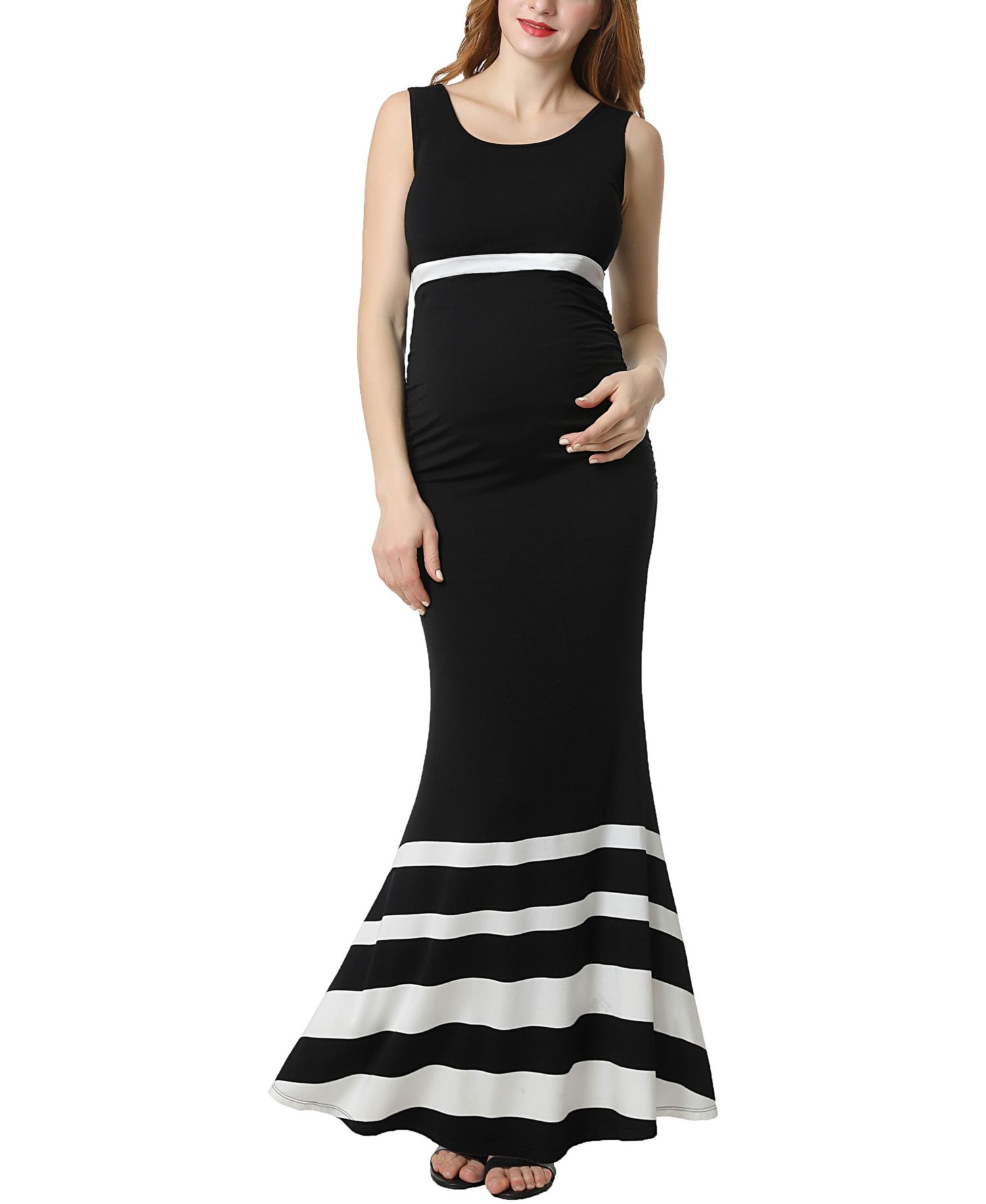 Women's Colorblock Mermaid Maxi Dress