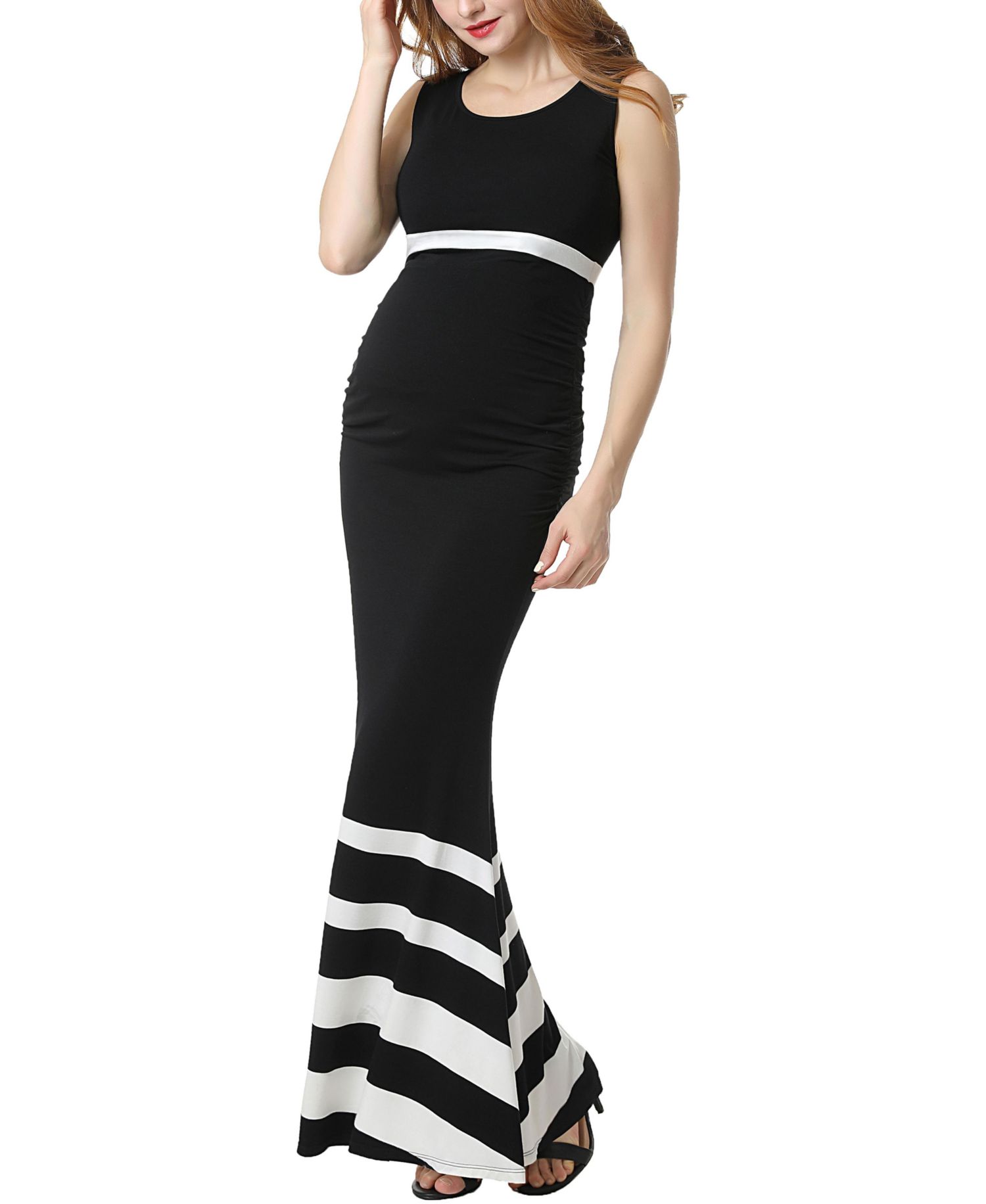 Women's Colorblock Mermaid Maxi Dress