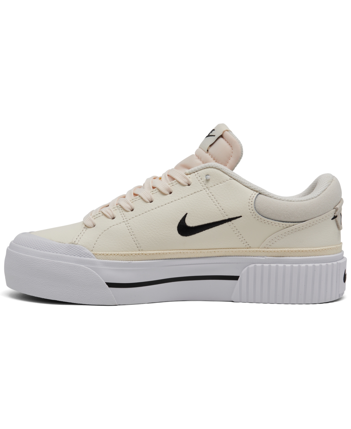 Nike Women's Court Legacy Lift Platform Casual Sneakers from Finish Line -MUSLIN/WHITE/B
