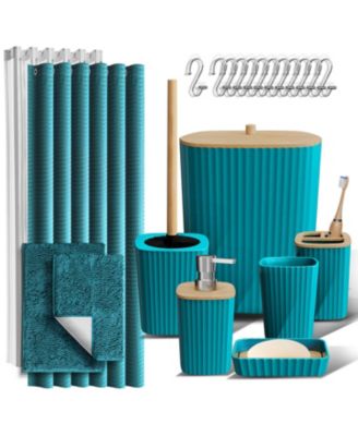 22 Piece Complete Bathroom & Vanity Accessories Set,Set includes: Small 17”x24” Large 20”x32”.