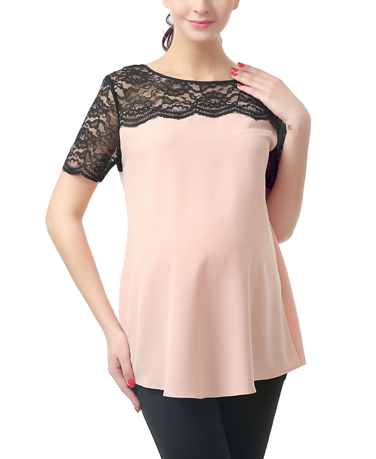 Women's Lace Trim Blouse