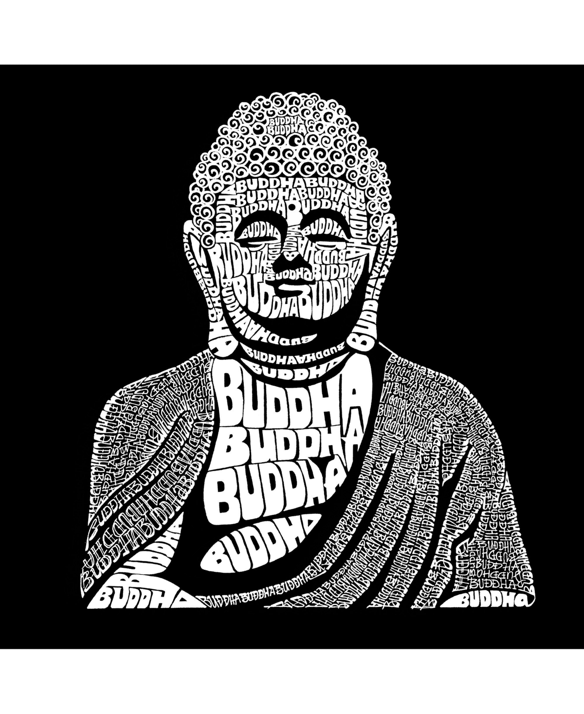 La Pop Art Girls Word Art Hooded Sweatshirt - Buddha