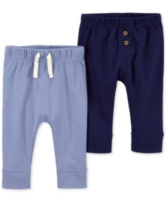 Baby Boys and Baby Girls Pull On Cotton Pants, Pack of 2
