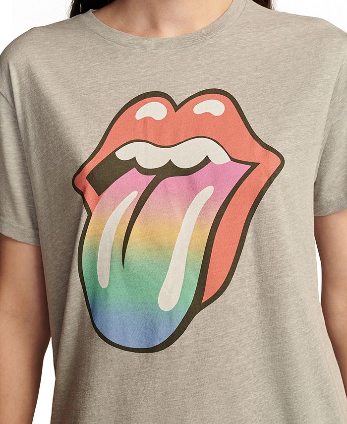 T-shirt The Rolling Stones Femme – Taille XL, Noir, Logo Double Face, Occasion En Très Bon état