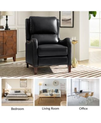 1 piece Leather Pushback Recliner chair