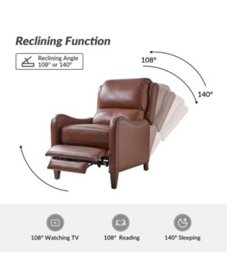 1 piece Leather Pushback Recliner chair