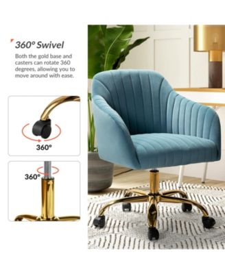 Velvet Home Office Desk Chair Height Adjustable Chair