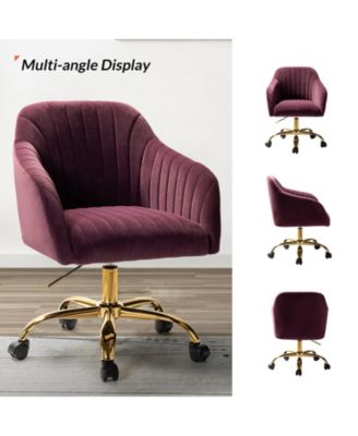 Velvet Home Office Desk Chair Height Adjustable Chair