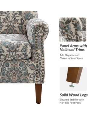 Solid Wood Nailhead Trim Gianluca Traditional Armchair