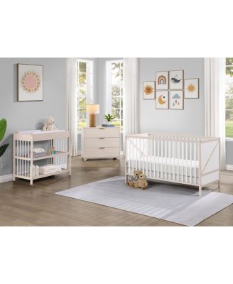 Pixie Zen 3-in-1 Convertible Crib in Washed Natural/White