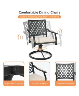 5-Piece Outdoor Patio Dining Set with Soft Cushions