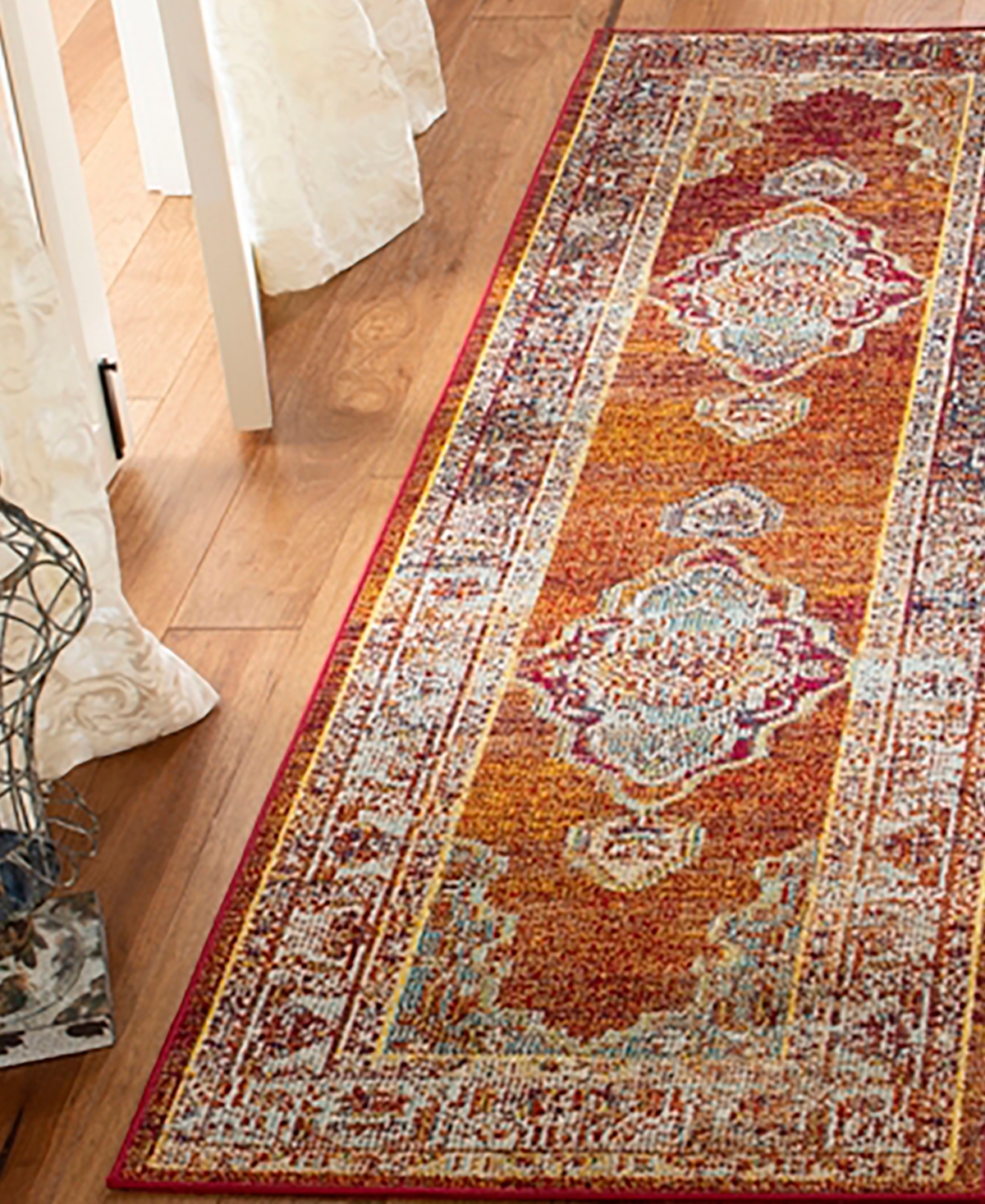 Safavieh Crystal CRS500and Light Blue Area Rug - Orange