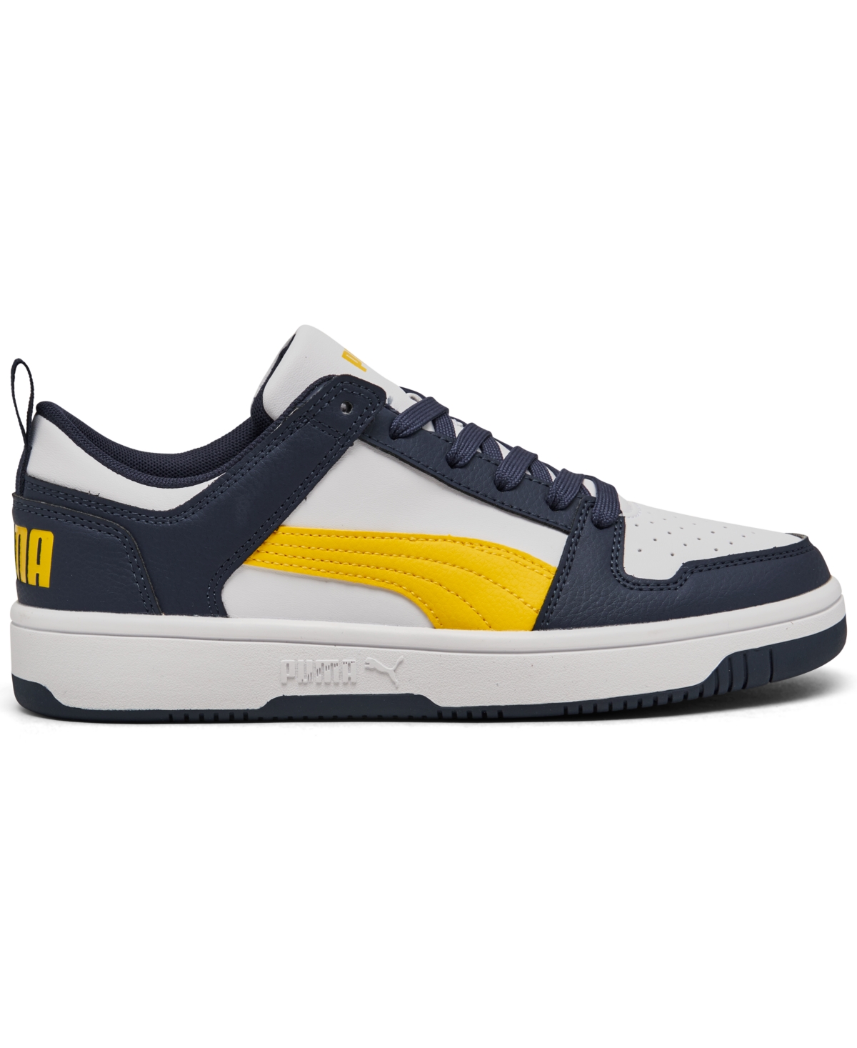 Shop Puma Big Kids' Rebound Layup Low Casual Sneakers From Finish Line In White