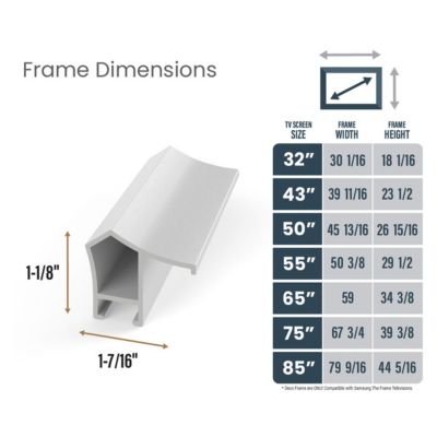 65" Alloy Prismatic Frame for Samsung The Frame or Frame Pro TV 2021-2026