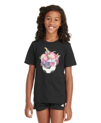 adidas - Big Girls Short-Sleeve Cotton Logo Graphic T-Shirt