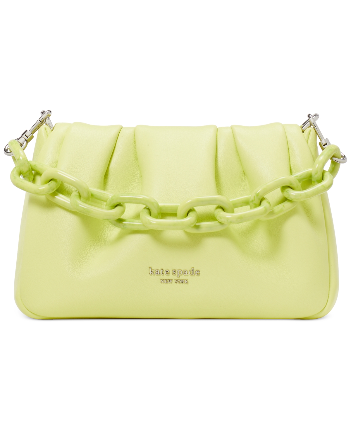 Shop Kate Spade Souffle Smooth Leather Small Crossbody In Bosc Pear