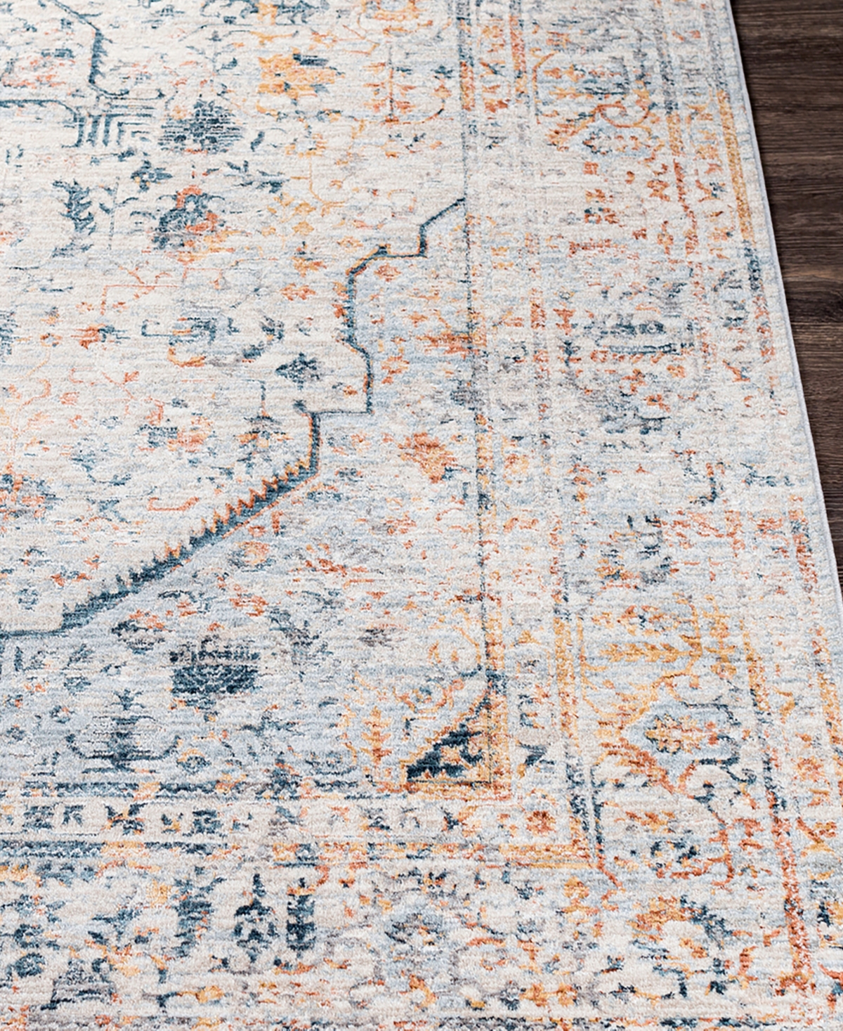 Surya Laila Laa-2310 6'7x6'7 Round Area Rug In Silver