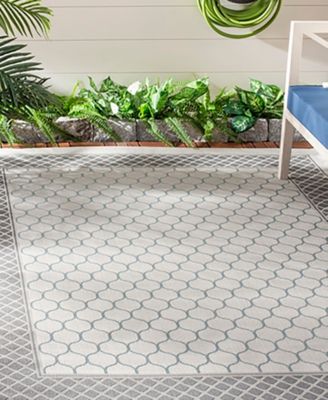 Courtyard CY7933 Light Gray and Anthracite 5'3" x 7'7" Sisal Weave Outdoor Area Rug