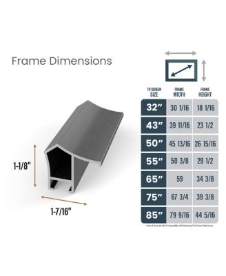 65" Alloy Prismatic Frame for Samsung The Frame or Frame Pro TV 2021-2026