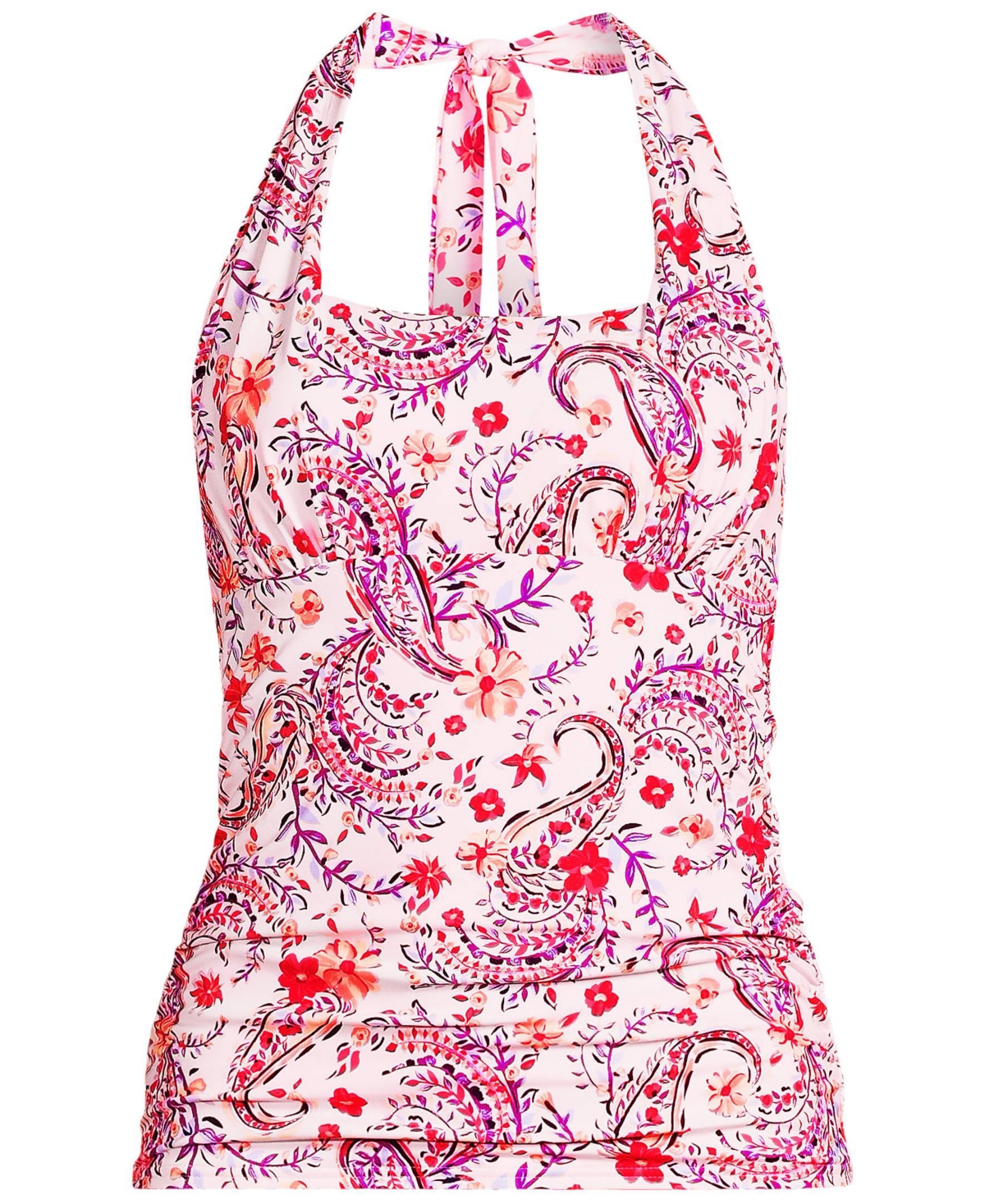 Lands' End Women's D-Cup Chlorine Resistant Square Neck Halter Tankini Swimsuit Top