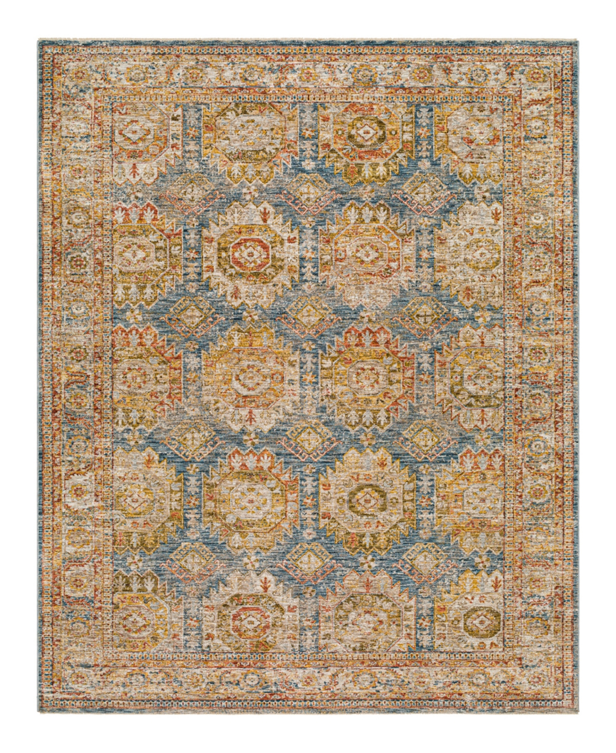 Surya Mona Lisa Mni-2302 6'7x9'6 Area Rug In Rust-denim
