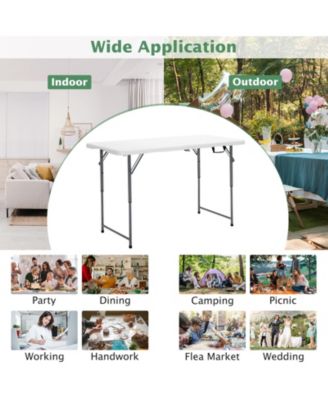 3-Level Height Adjustable Folding Table