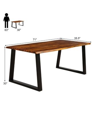 Rectangular Acacia Wood Dining Table