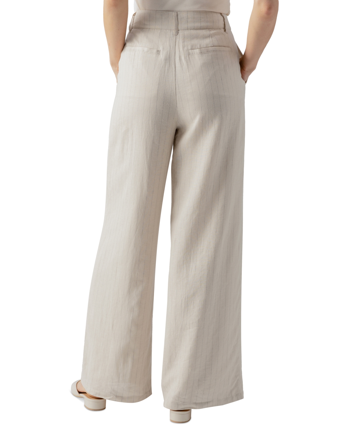 Sanctuary Women's Pleated-Front Wide-Leg Trousers