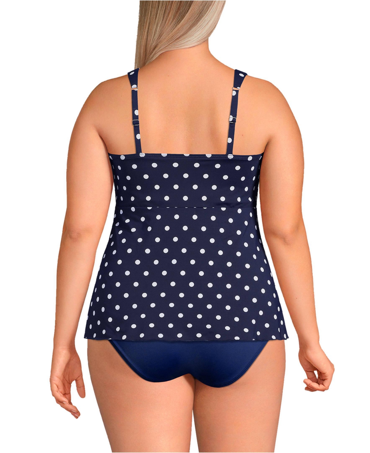 Lands' End Plus Size Dd-Cup Flutter Scoop Neck Tankini Top