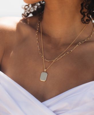 14K Gold Plated Willow Initial Layering Necklace Set